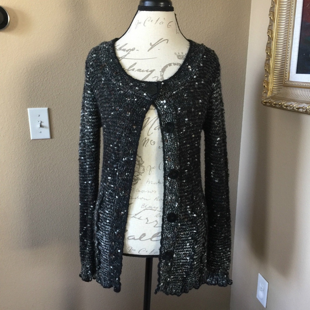 BCBG MAX AZRIA Knit Cardigan Button Up Sweater